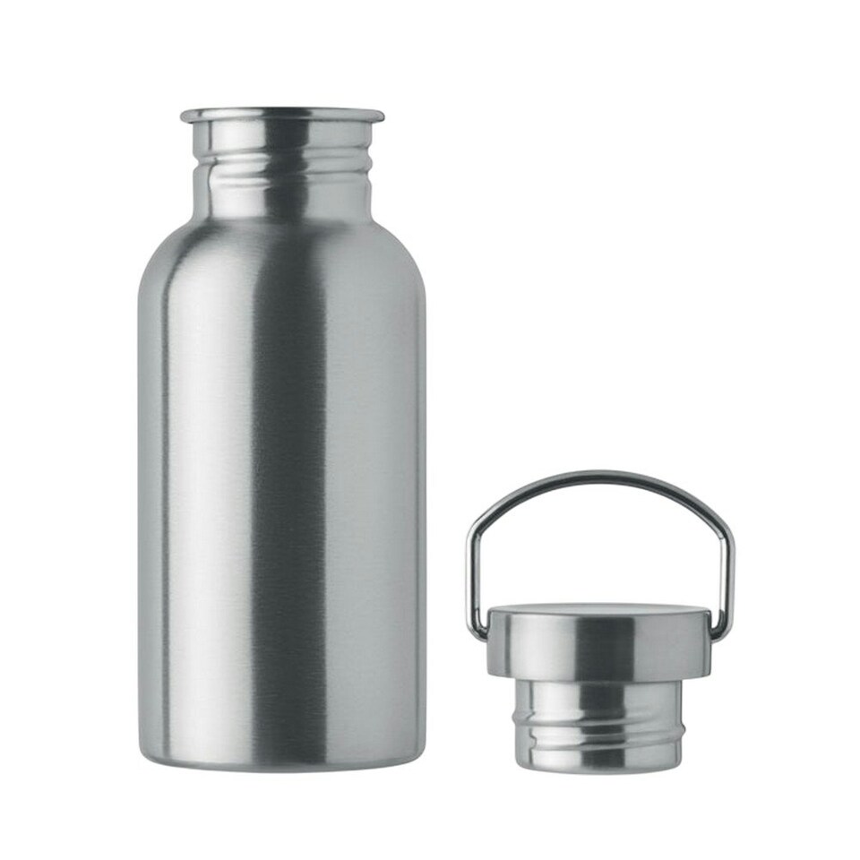 image 1 of MidOcean Florence Sing Single Wall 500ml Water Bottle - Matt Silver - One Size | Multi | One Size