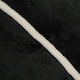 image 4 of OHS Matte Velvet Short Bolster Body Support Cushion, 46x20cm - Black/Cream
