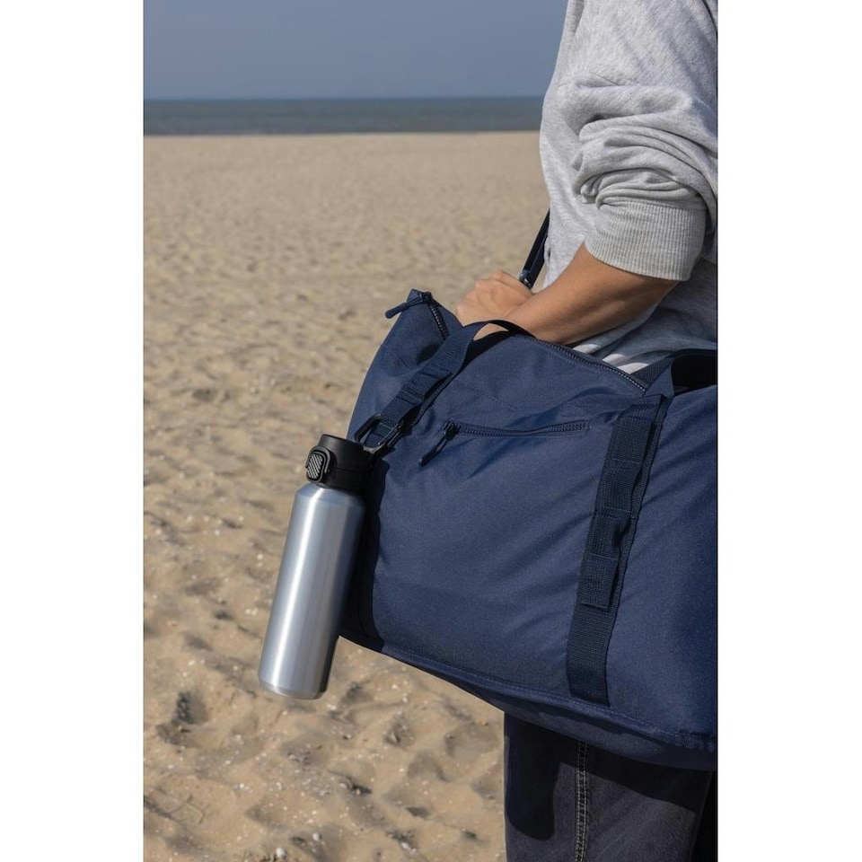 image 1 of XD Collection Via Lockable Recycled Stainless Steel 600ml Sports Bottle - Silver - One Size