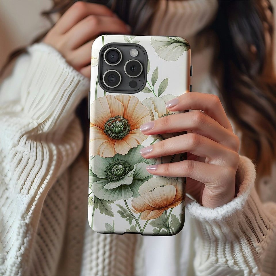 image 1 of Poppy Phone Case | Green | iPhone 16e
Tough | iPhone 16e
Tough