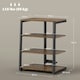 image 7 of HOMCOM HiFi Rack Stand w/ 4-Tier Record Player Stand Dark Brown