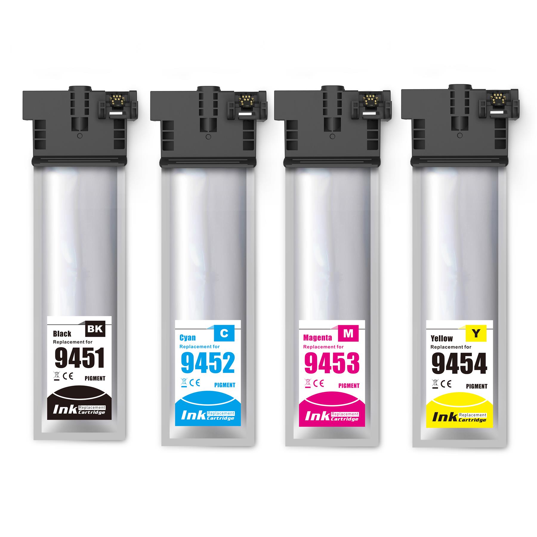 1 Go Inks Set of 4 Ink Cartridges to replace Epson T945 (XL) High Capacity Compatible / non-OEM for Epson WorkForce Pro Printers (4 Inks)