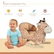 image 3 of HOMCOM Baby Rocking Horse Kids Ride on Giraffe Plush Toy W/ 32 Song Seat Belt