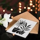 image 4 of Greeting Card Plant Lover Black White Houseplants Watercolour Birthday