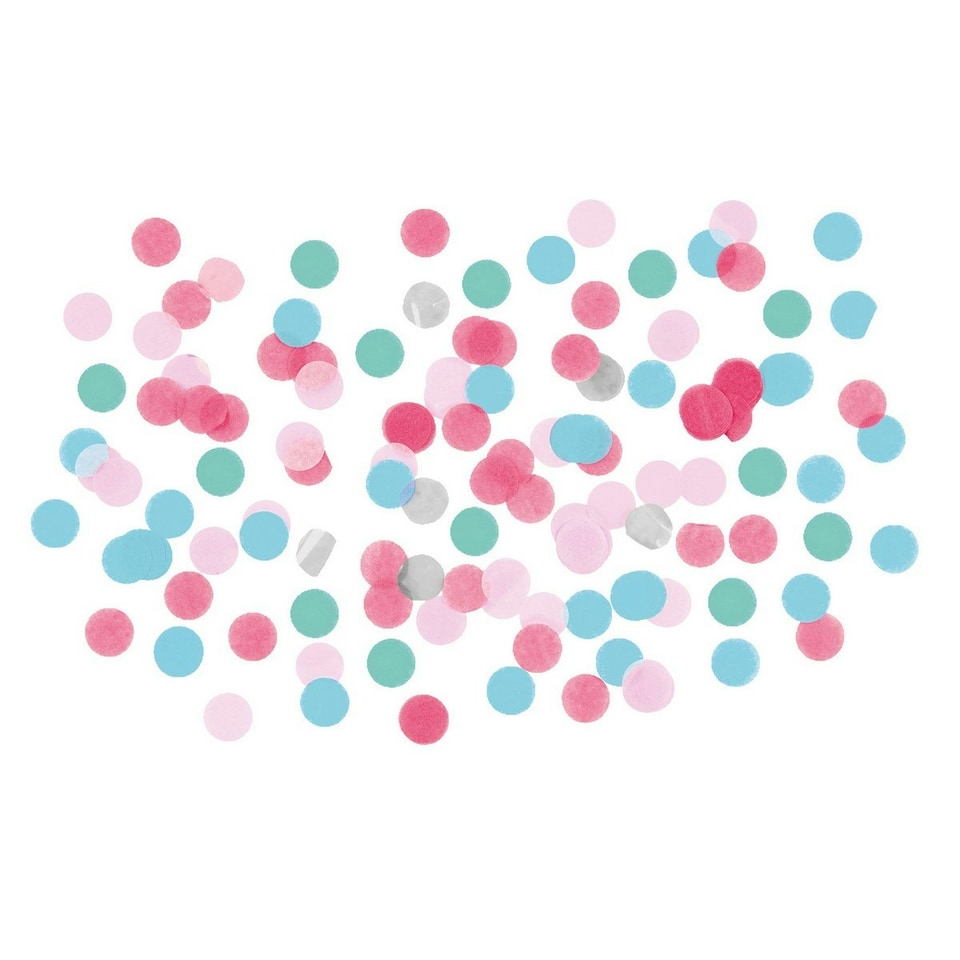 Amscan Mermaid Round Confetti - Blue/Pink/White - One Size