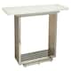 image 3 of Interiors by Premier White Marble Console Table Silver