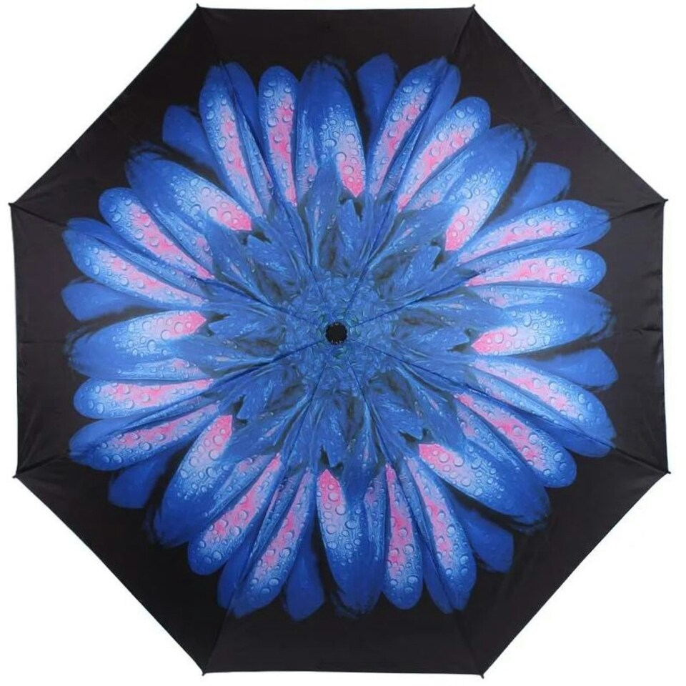 image 1 of Everyday Folding Umbrella Automatic Opening Reverse Daisy Multi