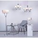 image 2 of Justina Polished Chrome Wall Light with Silver String Shade