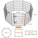 image 3 of Yaheetech 8-Panel Metal Pet Playpen, 61 × 76 cm Black