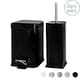image 1 of Harbour Housewares Square Toilet Brush & Bin Set - Black Black