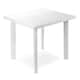 image 1 of White Square Garden Plastic Lightweight Table Patio Deck Outdoor Furniture