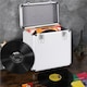 image 2 of Yaheetech Vinyl Storage Case with Lockable Latches Black Silver