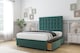 image 4 of Sloomy Alabama Emerald Plush Divan Bed Base 2 Drawers Same Side With 26 Inch Strutted Headboard | Green | Emerald | King | 1