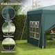image 6 of Outsunny 3 x 3 m Garden Pop Up Gazebo, Wedding Party Tent Marquee, Water Resistant Awning Canopy with Sidewalls, Windows, Carry Bag, Green