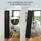 image 6 of COSTWAY Bathroom Storage Cabinet 2 Doors Display Organizer Black Black