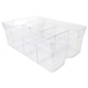 image 3 of 2 x Small (25.5cm x 18.5cm x 9cm) Plastic Modular Containers For Crafts, Beads & Food Clear