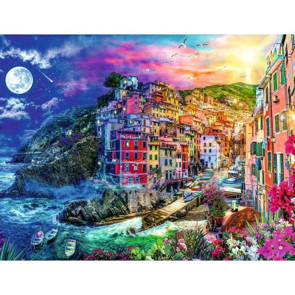 image 1 of Ravensburger Colourful Cinque Terre 2000 Piece Jigsaw Puzzle