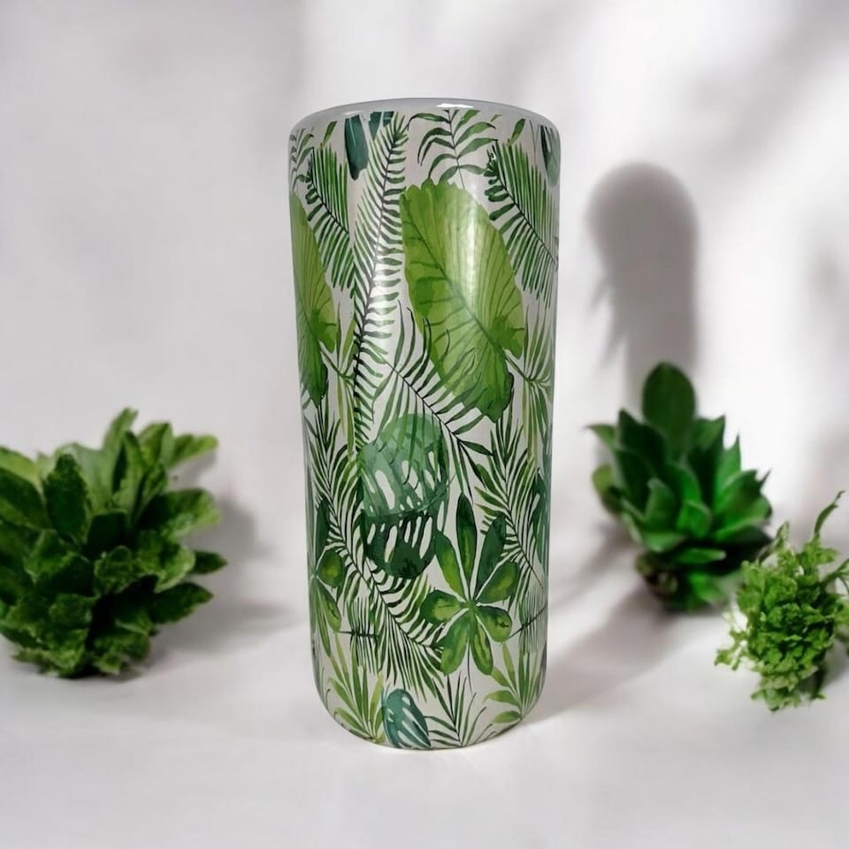 image 1 of 18 Inch Palm Leaf Umbrella Stand - L20 x W20 x H46 cm