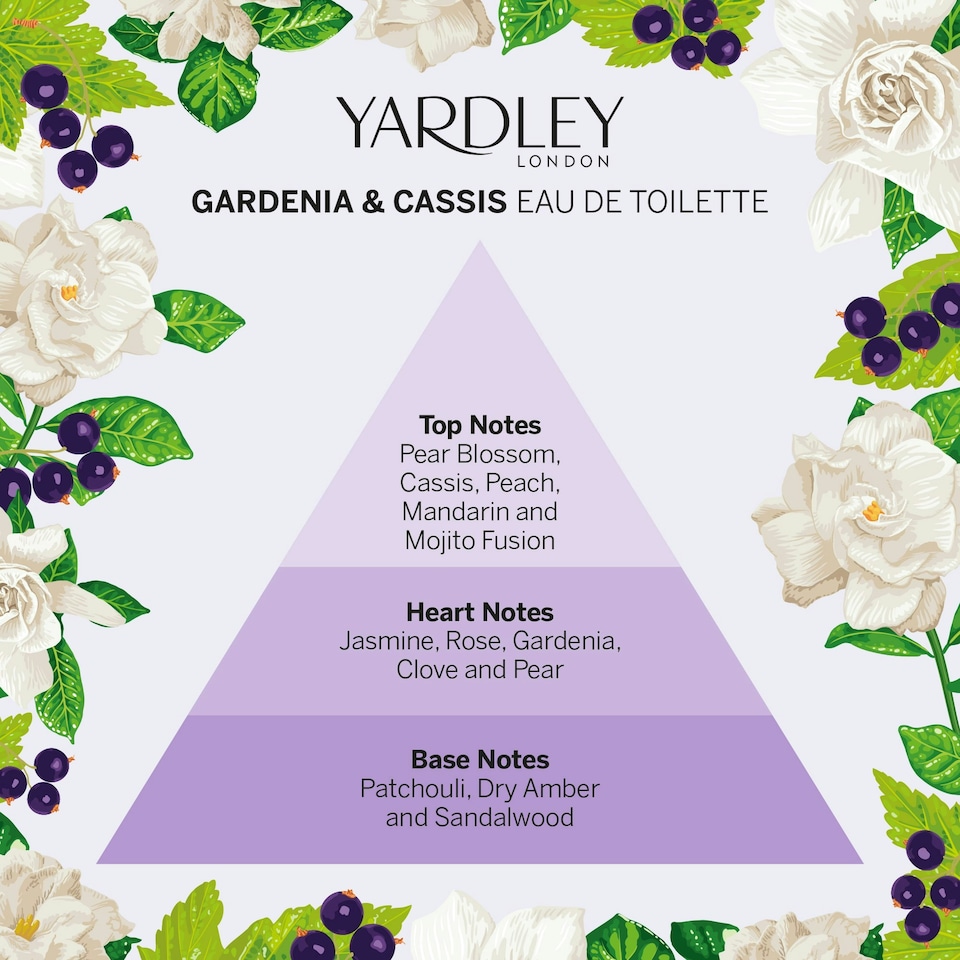 image 1 of Yardley London Gardenia and Cassis Eau de Toilette 125ml