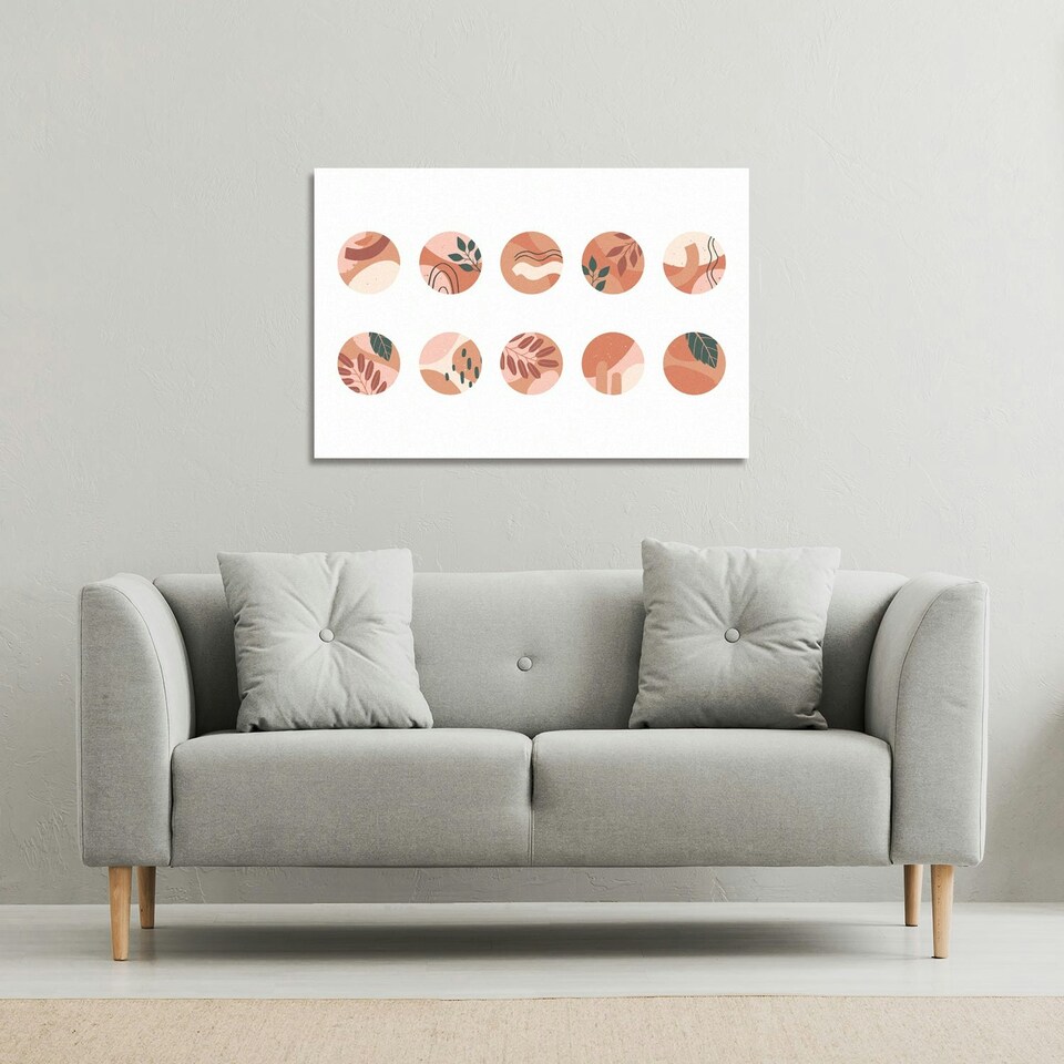 image 1 of plant and textures in autumn style (Canvas Print) 152 x 101 x 4cm