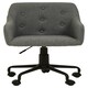 image 2 of Interiors by Premier Brent Tufted Grey And Black Home Office Chair