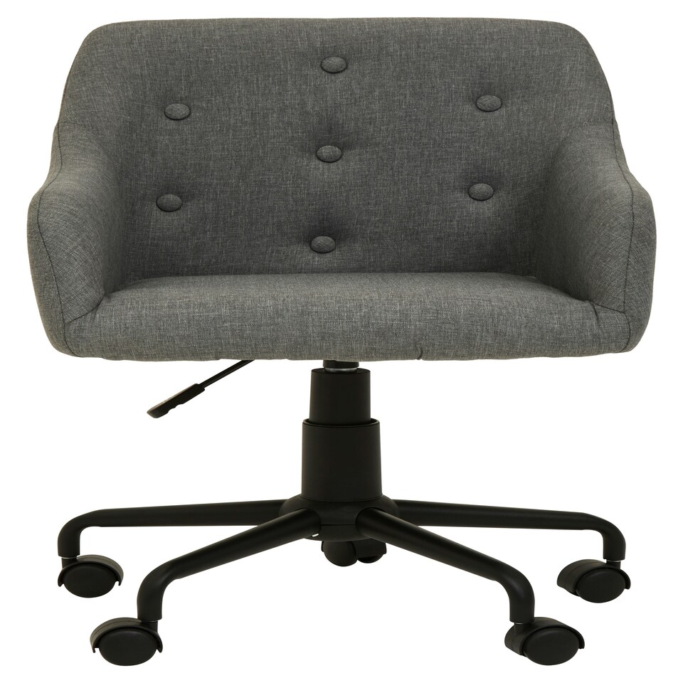 image 1 of Interiors by Premier Brent Tufted Grey And Black Home Office Chair