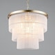 image 3 of BHS Aubrey Frosted Glass Ceiling Pendant, Brass | Gold | Brass | 1