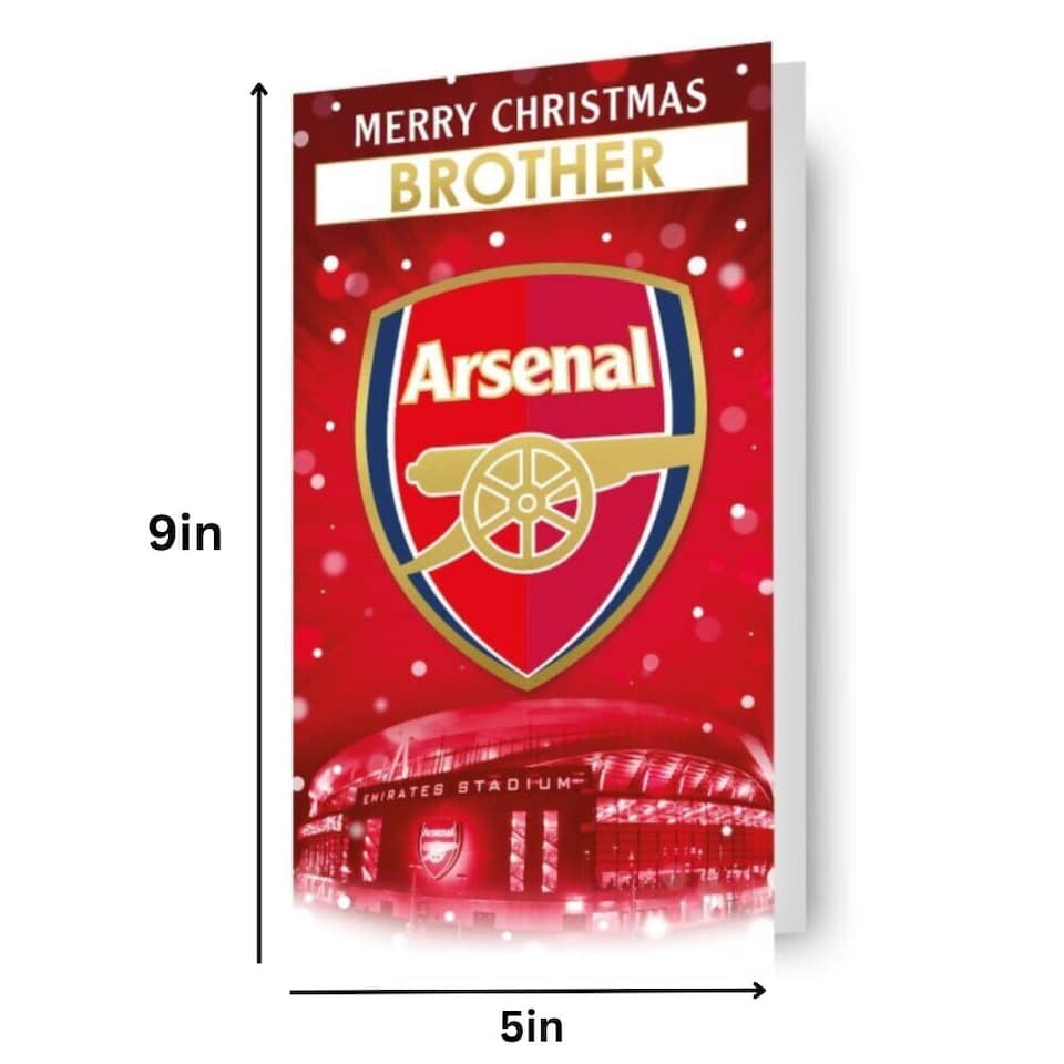 image 1 of Arsenal FC Personalise Christmas Card With Sticker Sheet