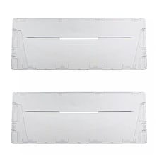 SPARES2GO Plastic Drawer Flap Front Handle for Indesit CA55 CAA55 Series Fridge Freezer (Pack of 2) Clear