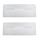 image 1 of SPARES2GO Plastic Drawer Flap Front Handle for Indesit CA55 CAA55 Series Fridge Freezer (Pack of 2) Clear