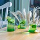 image 5 of Nicola Spring Merzouga Recycled Highball Glasses - 320ml - Green - Pack of 6 - Highballs Drinking Glasses Glassware Set Green