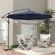 image 8 of Outsunny 3(m) Garden Banana Parasol Cantilever Umbrella w/Crank& Base 