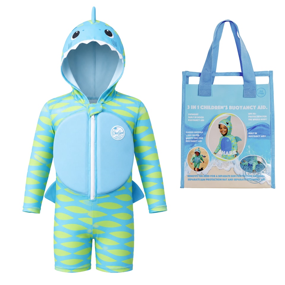 image 1 of Onesea Shark Outfit - 3-in-1 Children’s Buoyancy Aid (3-4 Years)