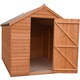 image 3 of Overlap 7 x 5 Feet Dip Treated Value Range Apex Shed Single Door Brown
