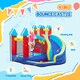 image 3 of Outsunny Kids Bouncy Castle w/ Slide, Pool, Trampoline, Climbing Wall, Blower