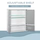 image 4 of kleankin Bathroom Mirror Cabinet Wall Mount Storage Unit Double Doors, Grey