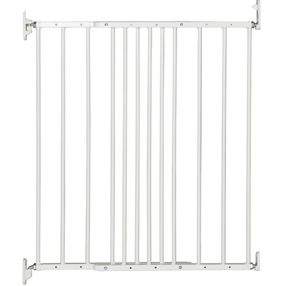 image 1 of Bettacare Extra Narrow Metal Screw Fit Dog Gate, White, 56.5cm - 81.5cm, Stair Gate for Pet, Safety Barrier for Puppy