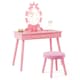 image 1 of COSTWAY Princess Vanity Table & Chair Set Kids Set Pink