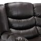 image 4 of Seattle 2 Seater Electric High Back Bonded Leather Recliner Sofa (Brown)