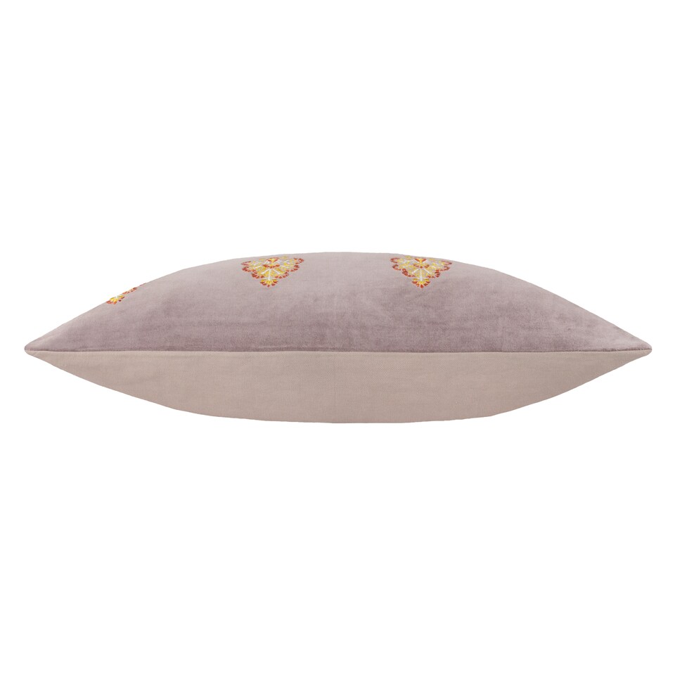 image 1 of Paoletti Embroidered Cushion, Taupe, 40 x 60cm