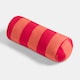 image 4 of OHS Stripe Garden Bolster Cushion Outdoor Filled Pillow Back Neck Support | Multi | Orange/Pink