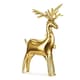 image 1 of Gold Reindeer Christmas Standing Giant Air Fill Foil Balloon 124cm / 49 in Gold
