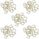image 1 of 38mm Cup Hook Screws Picture Curtain Hangers Fasteners Brass Coated 75pc