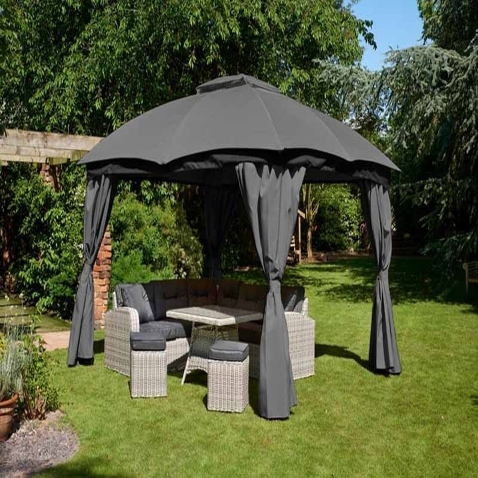 image 1 of Rio Gazebo - L365 x W300 x H260 cm - Grey