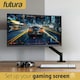 image 10 of Futura Single Monitor Arm Desk Mount, Gas Spring Adjustable Stand for 13-32 Inch Screens | Black | Black | 1