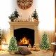 image 2 of HOMCOM 2 Pieces 3' Prelit Artificial Tabletop Christmas Trees, LED Display