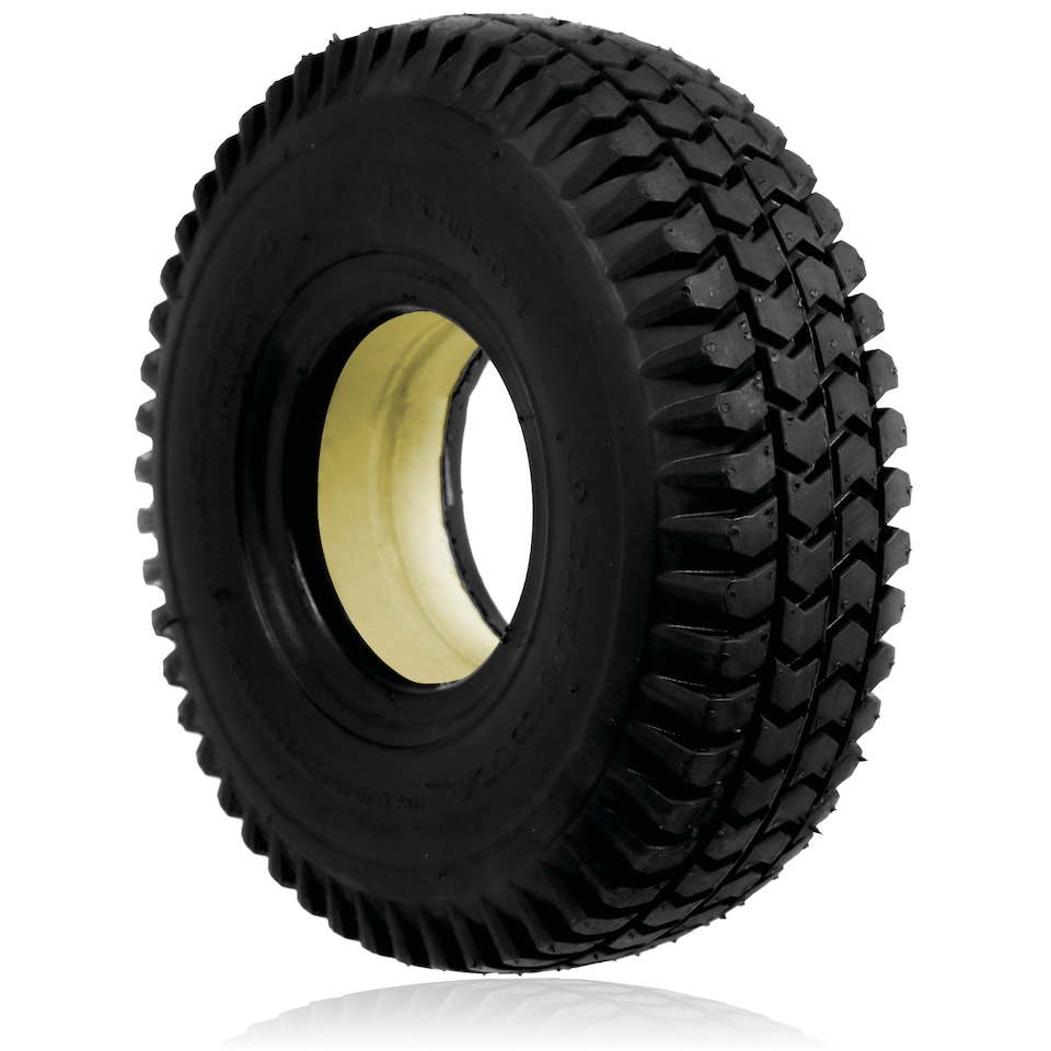image 1 of SPARES2GO Tyre 3.00-4 Pneumatic Mobility Scooter Block Tread 300x4 3.00x4 260x85 4" Rim
