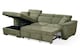 image 3 of Green Chenille Fabric 1C2 Corner Sofabed with Storage WILSON