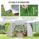 image 4 of Outsunny 6 x 3 x 2 m Polytunnel Greenhouse w/ Zippered Door and 8 Windows | White