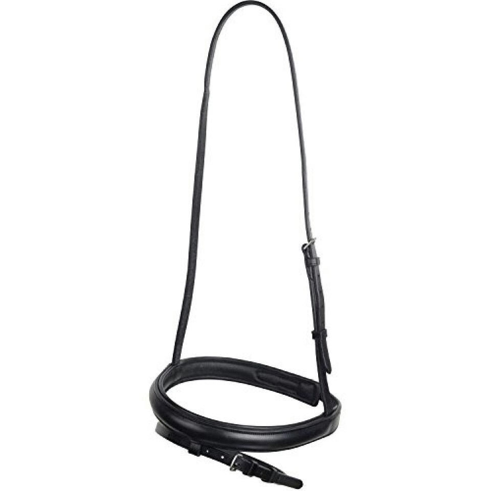 Collegiate Leather Flash Noseband IV - Black - Warmblood